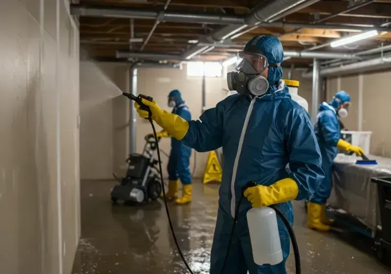 Basement Sanitization and Antimicrobial Treatment process in Auburndale, FL